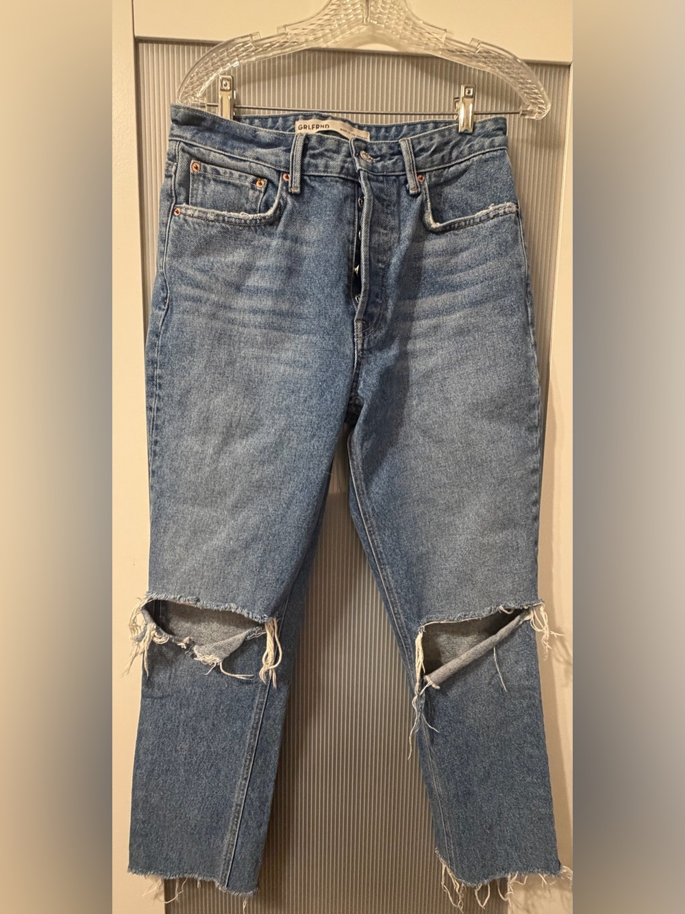GRLFRND Light Blue High-Rise Denim Jeans